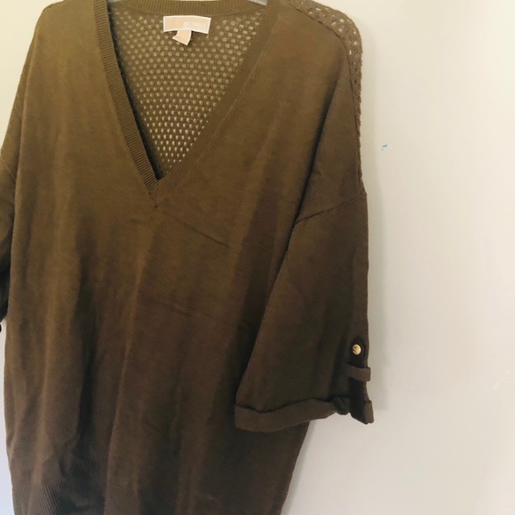 Olive Khaki Michael Kor Top - Picture 2 of 6